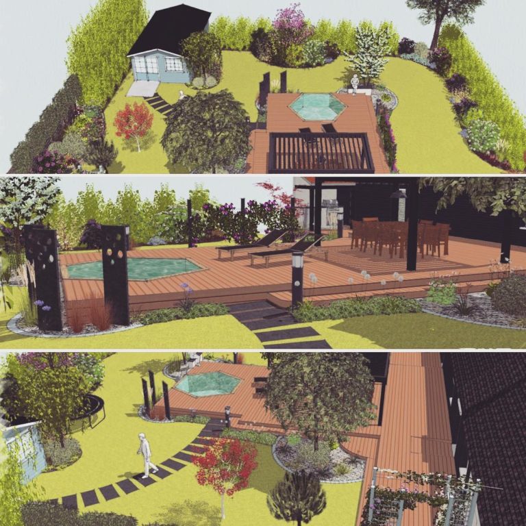 Architecte Paysagiste Jardinier Oise Beauvais Compiegne Chantilly Senlis Creil - Plan 3D jardin - Gaudion Paysage